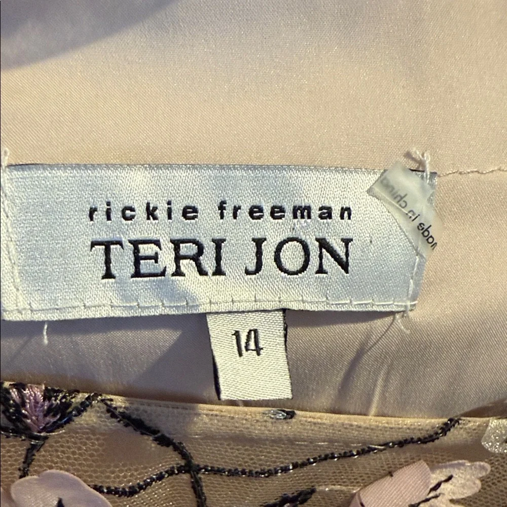 Floral Embroidered Dress By Rickie Freeman Teri Jon - Picture 7 of 10